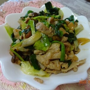 豚肉と家にある野菜でオイスターソース炒め